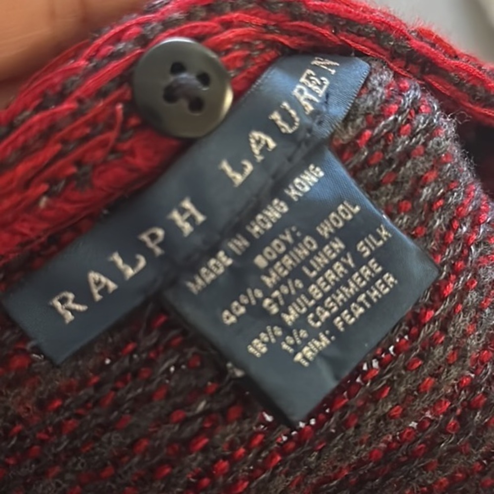 Ralph Lauren fur open front cardi size large - Picture 8 of 9